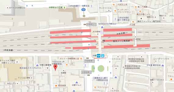 Googleマップ 東京都中野中野3-35-6(レンガ坂)
